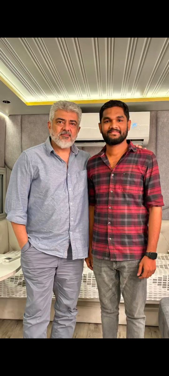 Latest Picture of our AK from the sets of #GoodBadUgly 🤩🔥 The Remarkable First Schedule will come to end Tomorrow 🎉 Next Stop ⏭️ #VidaaMuyarchi 💥💥 #AjithKumar 👑
