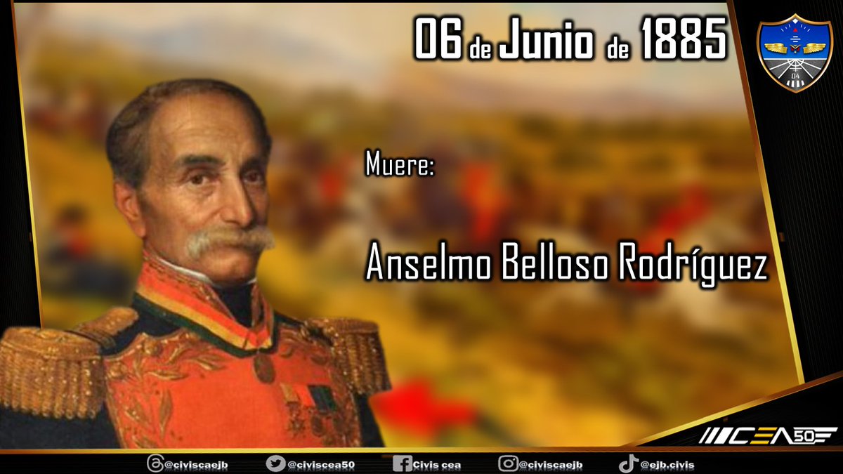 civiscea50's tweet photo. 🗓️ #6Jun || Capitán zuliano, quien participó en diversas batallas que fueron cruciales para obtener la Independencia de Venezuela y países de Sur América.
#PuebloLealSiempre
#FANB
#SoloUnidosVenceremos
#CEA50 https://t.co/2I3UjcBJzd