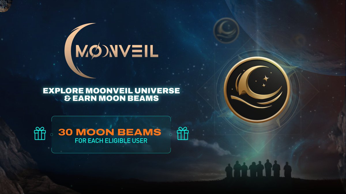 Space3_gg's tweet image. 🌙 @Moonveil_Studio just unlocked NEW MISSION &amp;amp; guess what? It's loaded...  

🎁 Reward: 30 Moon Beams  

Backed by $5.4M from industry giants &amp;amp; led by an expert team, Moonveil is changing the game. Earn Moon Beams to unlock exclusive in-game items &amp;amp; potentially win a massive…