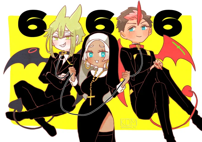 せっかくの666の日なのでそれっぽいものを描きたくて 