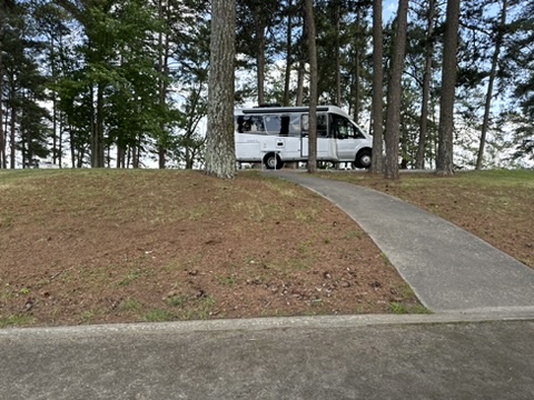 On a "practice campout" on Lake Sydney Lanier. Sawnee Campground. It's so serene and beautiful here.