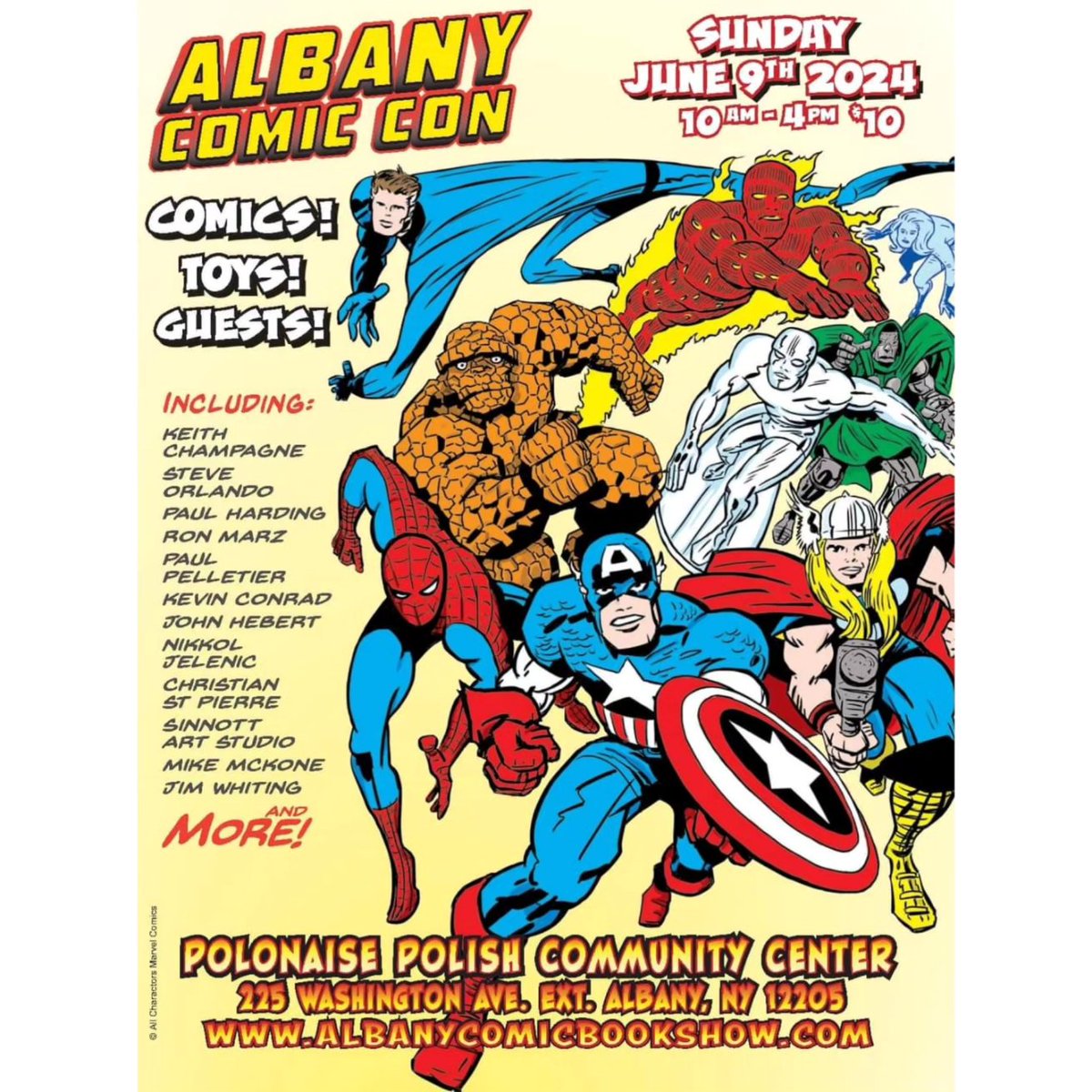 Now just a few days away, June 9th!
Albany Comic Con, at the Polish Community Center at 225 Washington Ave Ext in Albany NY. I will be doing just head sketches for this one day show, and will have prints as well
For info and to grab tickets check out :
albanycomicbookshow.com