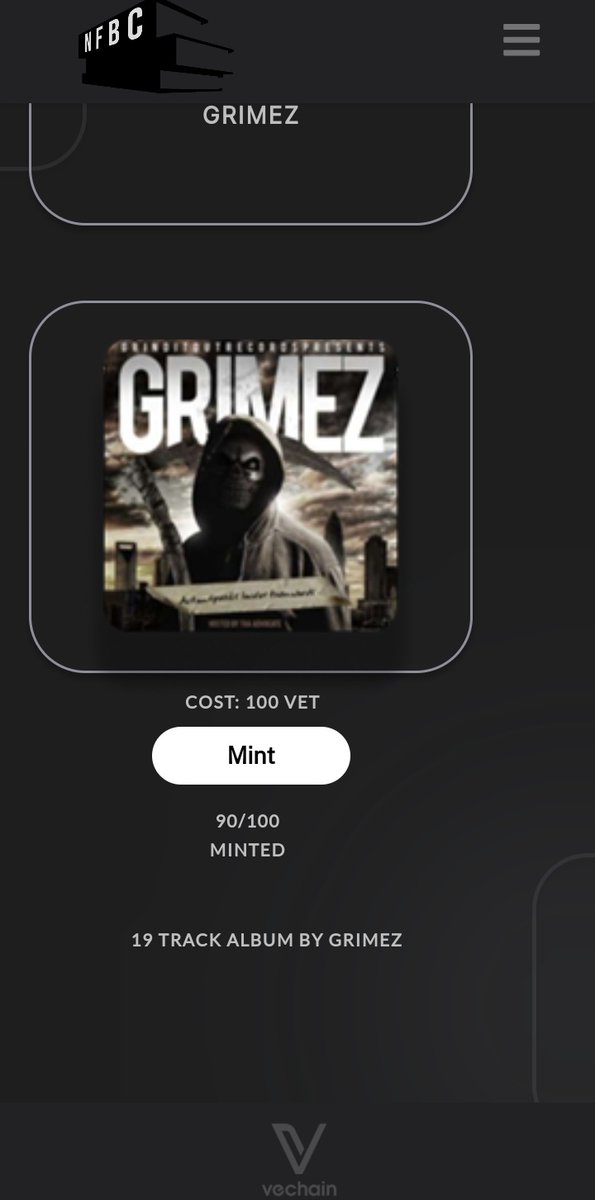 1st edition of the album is 90% sold out! 10 left until 2nd edition artwork

19 song album available for 100 $VET
on nfbclub.com, featuring 4 singles on all the streaming services.

Proud to be featured on the VeBetterDao platform
Appreciate all the support
#VeChain