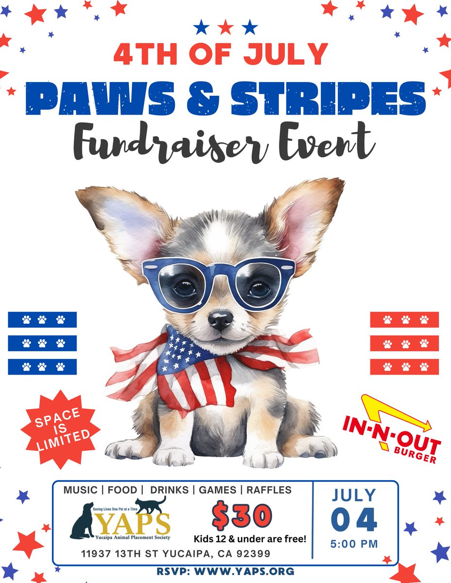 Scott_D_Ward's tweet photo. I'm on the Board of Directors for @YapsInfo and I would like to invite you to our 4th of July celebration!
For more information, head on over to our website https://t.co/46PNnH9RsH or stop by our Rescue Facility on one of our open days Thursday-Saturday 12pm-4pm! https://t.co/x15hnG97DF