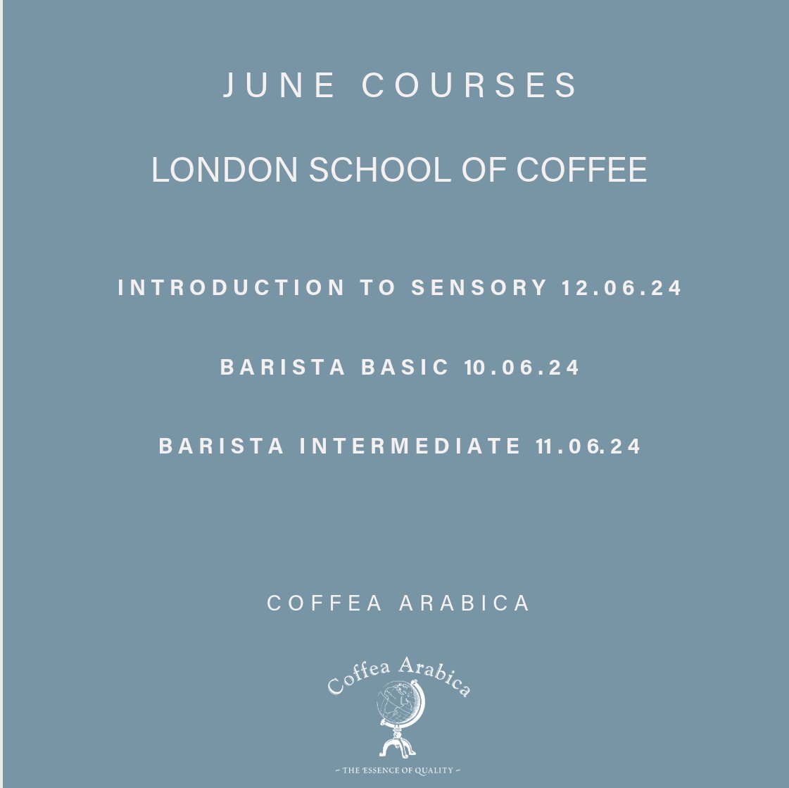 Coffea Arabica Courses ⁠
in London @londonschoolofcoffee - June
⁠⁠
#baristatraining #specialitycoffee #sensory #latteart #Kent #Ramsgate #Broadstairs #Margate #Canterbury #London⁠
