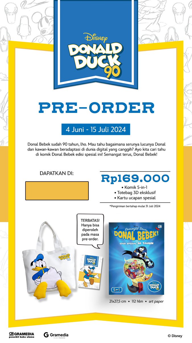 Pre-order buku Donald Duck / Donal Bebek💕