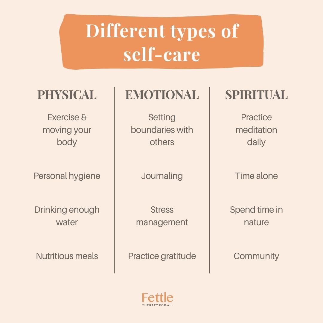 Self-care is essential for your mental, emotional, and physical well-being.  

📲 Check out our infographic for some inspiration!✨ 

fettle.ie

#SelfCare #Wellness #MentalHealth #TakeCareOfYou #Therapy #Wellbeing #Health #OnlineTherapy #Psychotherapy