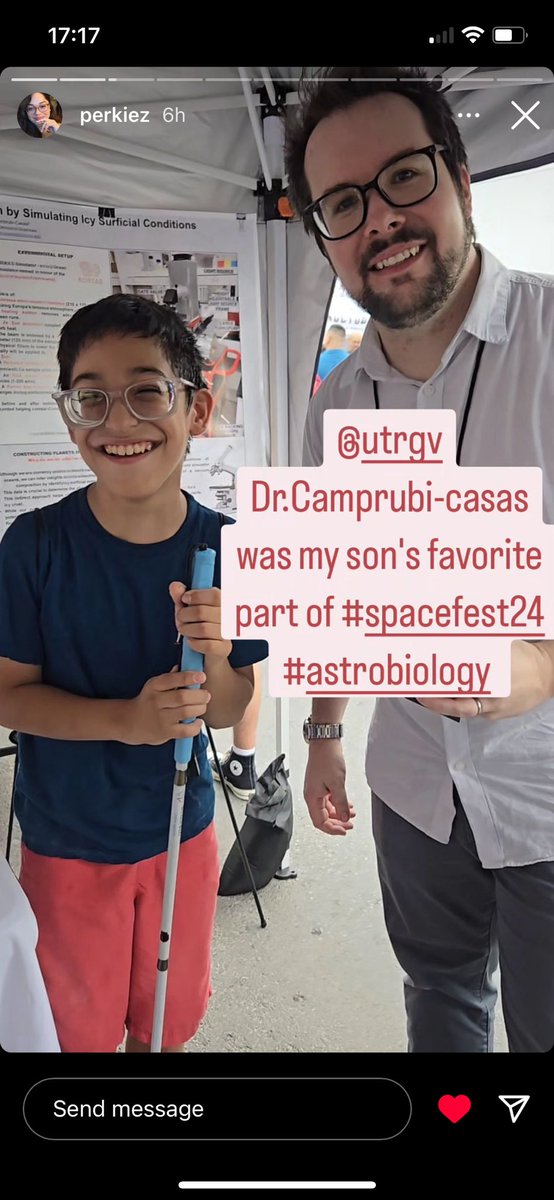 Dr. Eloi Camprubí-Casas (@eloi_cc) on Twitter photo This makes me happy 🙂 Had such a great time chatting with Bane who visited the <a href="/STXSpaceScience/">South Texas Space Science Institute</a> stand at Space Fest Brownsville. He knew all NASA missions! Hope I get to recruit him for the lab one day #astrobiology <a href="/UTRGVsibcs/">UTRGV SIBCS</a> <a href="/UTRGVNewsroom/">Newsroom at UTRGV</a> This makes me happy 🙂 Had such a great time chatting with Bane who visited the <a href="/STXSpaceScience/">South Texas Space Science Institute</a> stand at Space Fest Brownsville. He knew all NASA missions! Hope I get to recruit him for the lab one day #astrobiology <a href="/UTRGVsibcs/">UTRGV SIBCS</a> <a href="/UTRGVNewsroom/">Newsroom at UTRGV</a>
