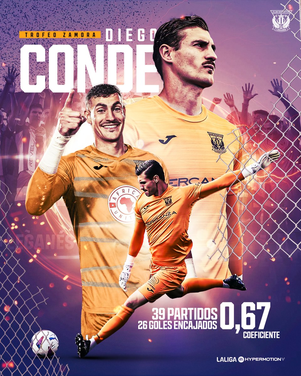 🏆🧤 <a href="/DiegoCondeA13/">Diego Conde</a> es el primer portero en la historia de nuestro club en conquistar el Trofeo Zamora.

👏 ¡Qué temporada, Diego! 🔝