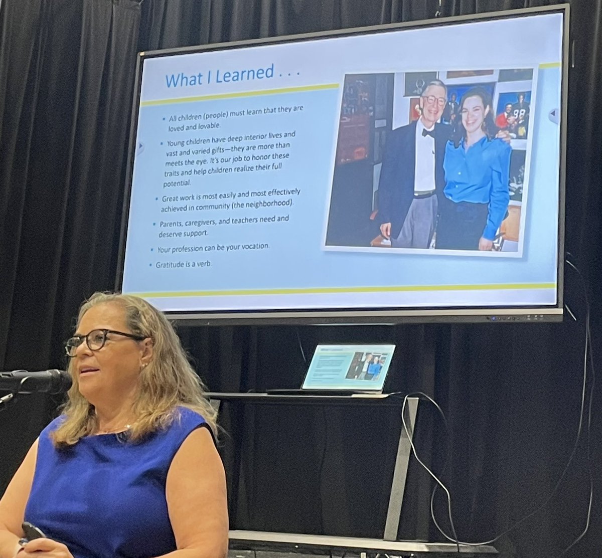 Thank to Joellyn Cicciarelli from <a href="/loyolapress/">Loyola Press</a> for an incredible keynote at Widening the Circle <a href="/Inclusion4kids/">Inclusion Solutions LLC</a> <a href="/GCCE_LUC/">Greeley Center</a>. She shared what she learned from working with Mr. Rogers, what she learned as a teacher and a mom, and the many benefits of Catholic schools.