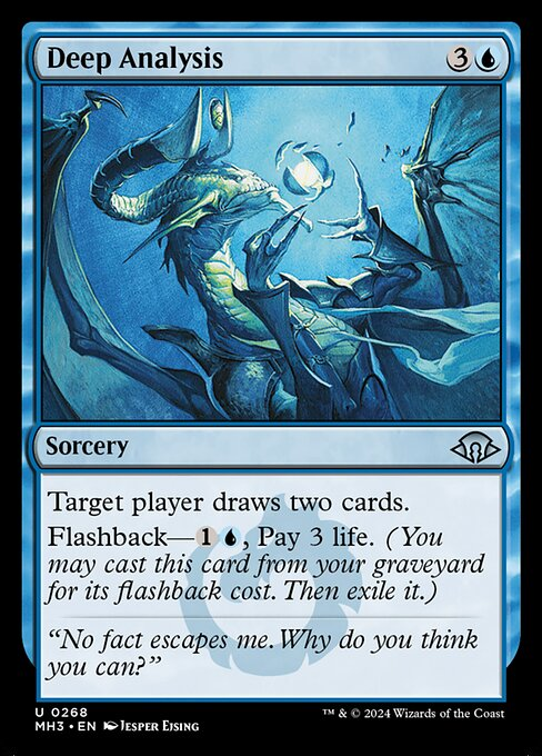Card draw was key - without it you couldn't really win, while without your threats - you could always draw into that. All draw spells worked great. Analysis does require you to Card draw was key - without it you couldn't really win, while without your threats - you could always draw into that. All draw spells worked great. Analysis does require you to