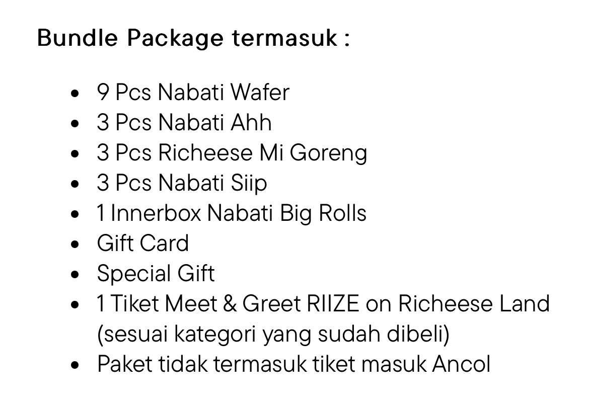 @Nabati_Official Yang bisa kalian liat isian bundle snack makanannya bahkan ngga sampai 500rb buat orang2 yang beli bundle di blibli

Sedangkan yang beli di indomaret?
Belanja snack 500rb udah free tiket🤣

Aku ngga mempermasalahkan yg beli di indomaret ya!

Wts wtb meet greet riize fancon nabati