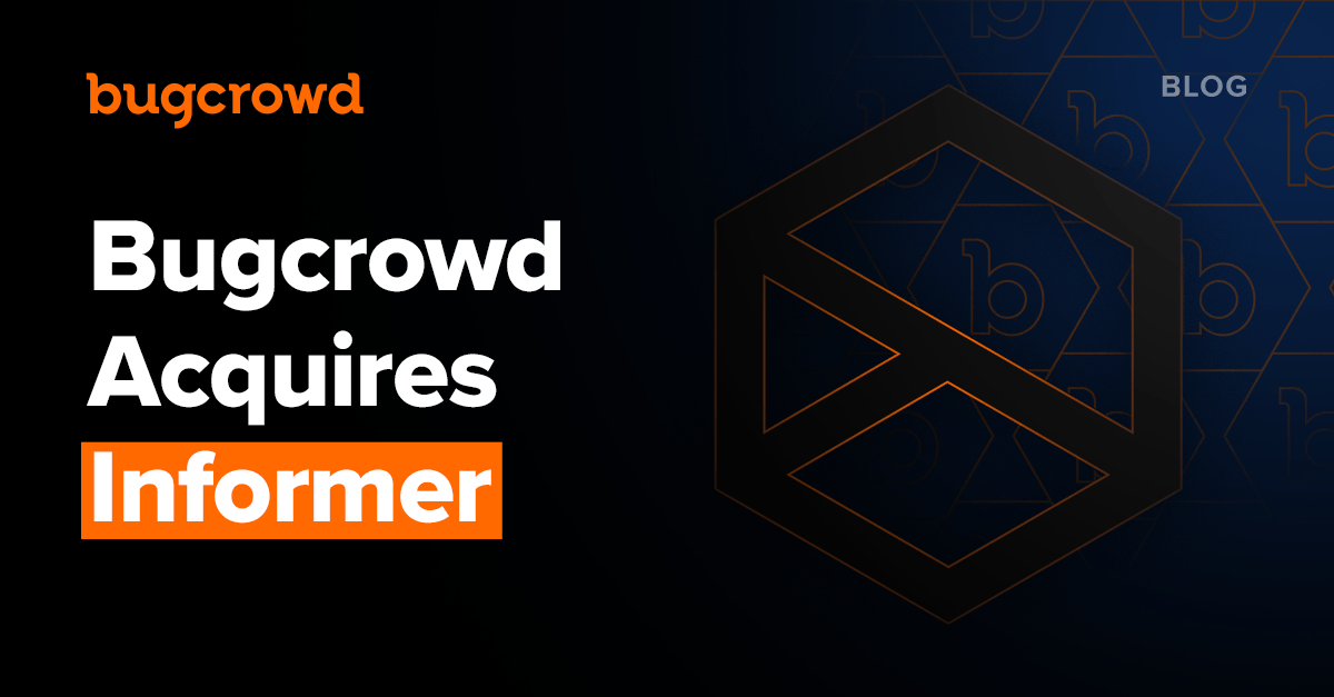 Bugcrowd's tweet image. Informer has joined the Bugcrowd family! 🧡 

This week, our teams are coming together to enhance our AI-driven security solutions. We can't wait for our future in #crowdsourced #security! 🚀

Learn more: bgcd.co/3VcJP5t