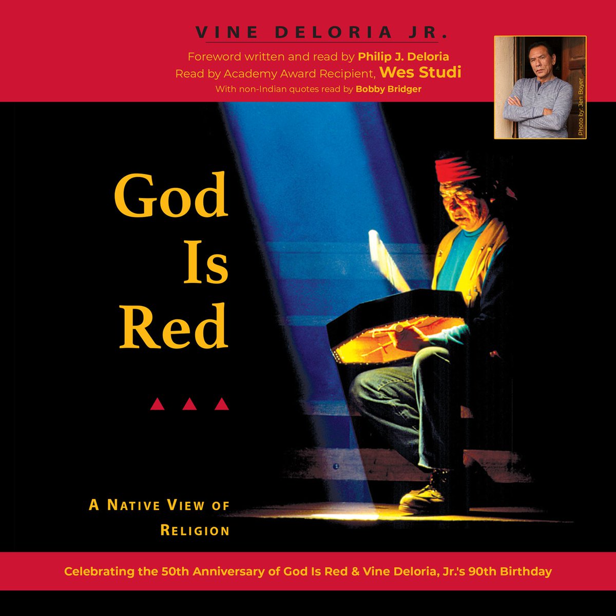BridgerBobby's tweet photo. I'm very proud of producing these two audiobooks of the wonderful Wes Studi reading two of the late, great Vine Deloria, Jr.'s classic books. Check them out at https://t.co/81PbK7ySLF https://t.co/200FLpZZLv