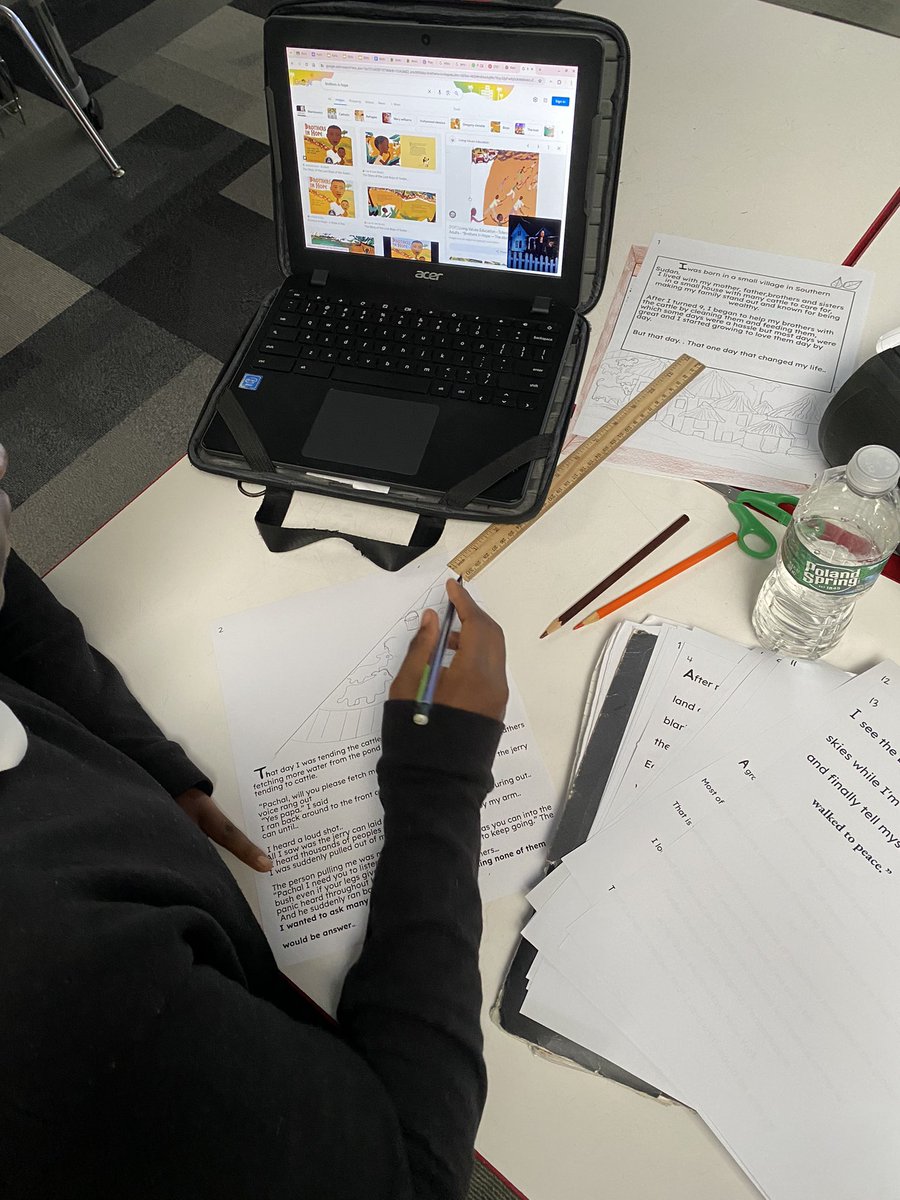 Chelsey Cooney (@mrscooneyrbms) on Twitter photo 7th grade Ss dive into storytelling mode to shed light on the lost children of Sudan by crafting their own children’s books! 📚 🌎 💡 Educating, inspiring & fostering empathy one page at a time in the performance task for Module 1 of <a href="/ELeducation/">EL Education</a> #RBBisBIA 7th grade Ss dive into storytelling mode to shed light on the lost children of Sudan by crafting their own children’s books! 📚 🌎 💡 Educating, inspiring & fostering empathy one page at a time in the performance task for Module 1 of <a href="/ELeducation/">EL Education</a> #RBBisBIA