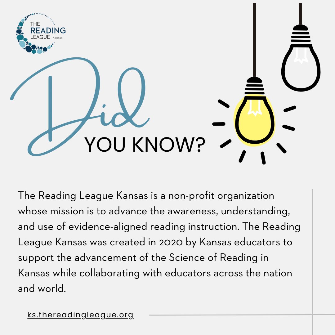 If you're passionate about ensuring that ALL Kansas students learn to read proficiently, we need you on our team!  Let's empower educators and improve literacy across the state together!

Join Now: bit.ly/TRLKSMembershi…