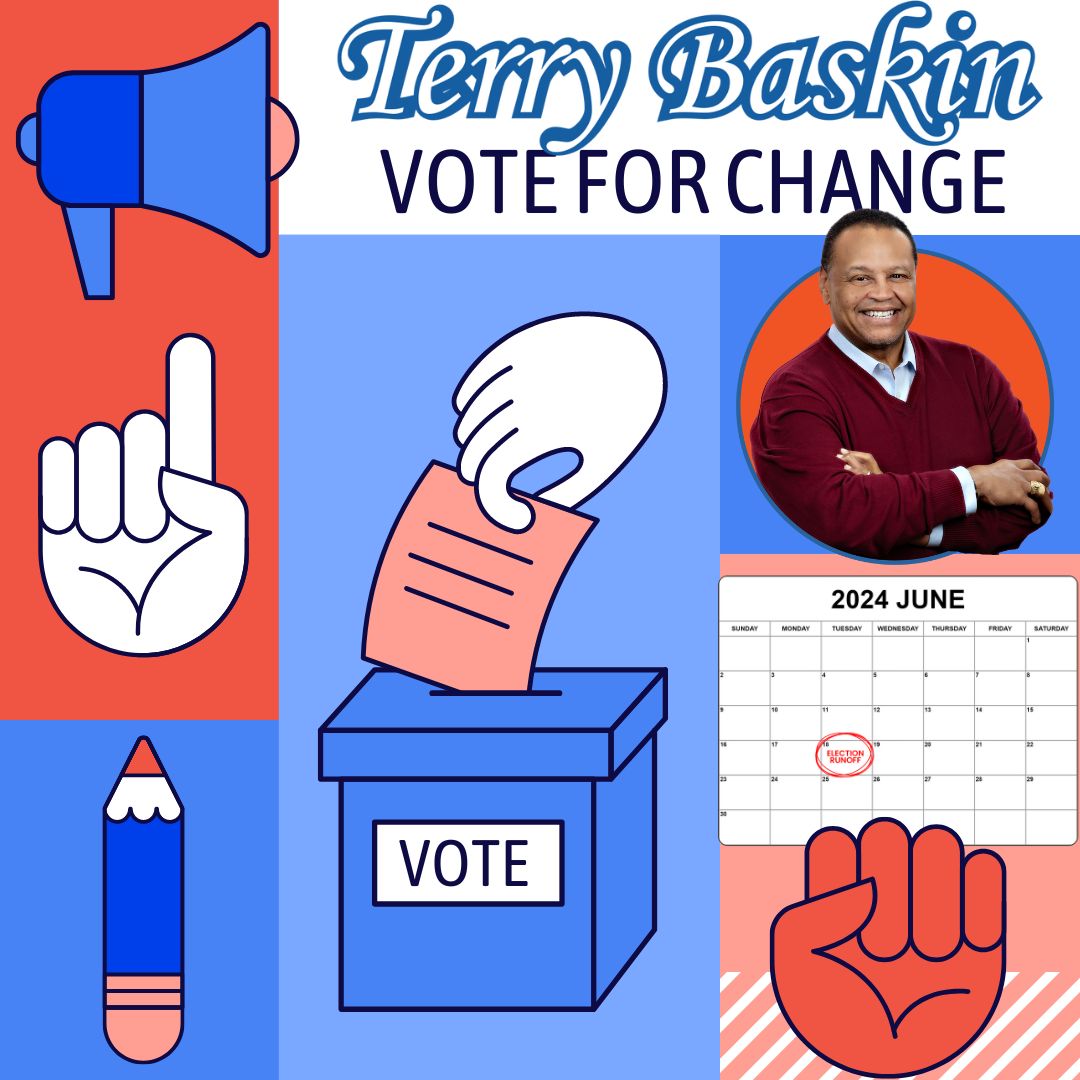 LeaderBaskin's tweet photo. 📢 Vote for change Clayton County! it's time to make a difference! 🗳️
📅 Advanced Voting: June 8th - 14th
📅 Election Day: June 18th
Shape a brighter future for Clayton County! 💪🏽
#VoteBaskin #ClaytonCounty #terrybaskin #baskinforchairman #togetherwelead #togetherwethrive https://t.co/lG9jQEQw6c
