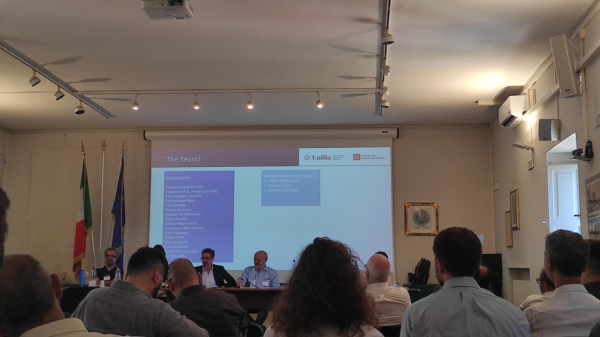 enza_sime's tweet photo. First day of the #GEOM Conference in #Bari where was launched for the first time the GEOM database with data on #inequality of opportunity and #mobility! Check on the website https://t.co/5jdgNam54R! 
A thread of some sessions soon available...

#inequality #Bari #LSE @unibait https://t.co/srtxPYLQdh