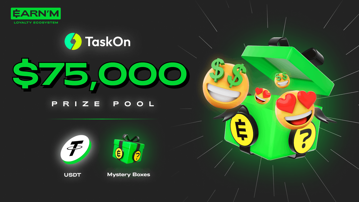 Down for a challenge? 👀
Join a new $EARNM <a href="/taskonxyz/">TaskOn | Ultimate Web3 Community Growth Platform</a> campaign now!

🏆 Prize Pool Awaits:
💸 $2,000 in $USDT
🎁 $73,000 in Mystery Boxes

Rise through the ranks, and grab your prizes!

👉 taskon.xyz/campaign/detai…