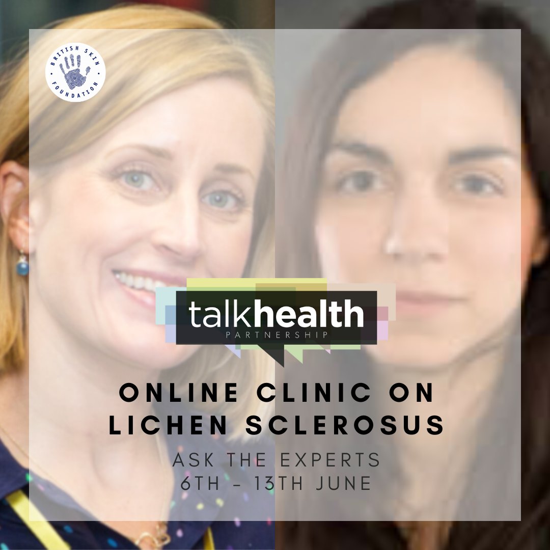 Join us as talkhealth and the <a href="/BSFcharity/">British Skin Foundation</a> team up for an online clinic dedicated to lichen sclerosus. 

Get expert advice, support, and the latest information on managing this health condition.