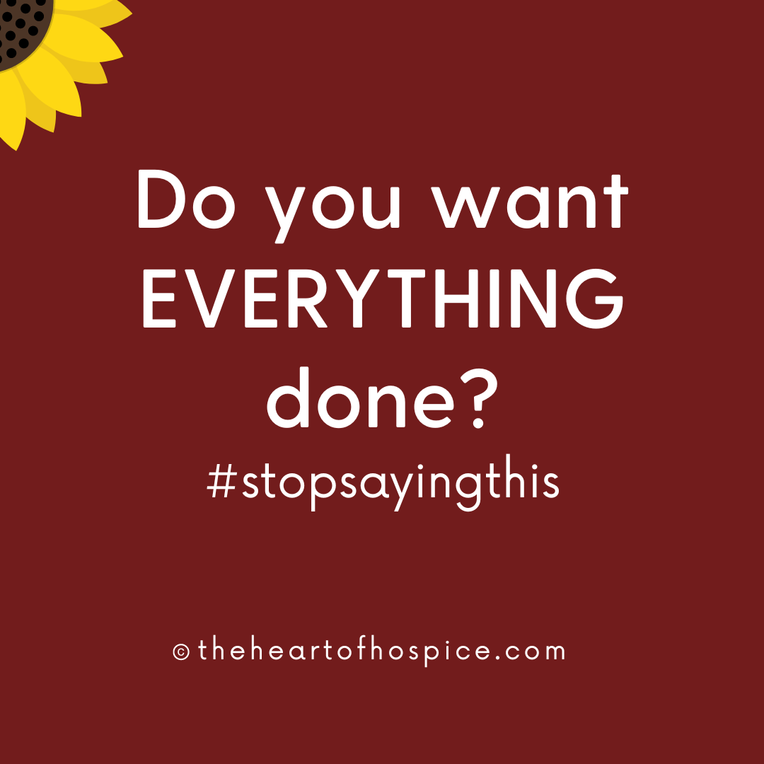 TheHeartHospice's tweet photo. For many caregivers, this question evokes feelings of fear, guilt, and grief. There's a better way to talk about advance care planning and life-sustaining treatment. Find a better way. #advancecareplanning #endoflife #dying #death #convoproject #hospice #caregiver https://t.co/hrscwUtX4S