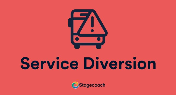 StagecoachMids's tweet photo. #Nuneaton Due to a RTC, our #148 services are unable to Service #Coventry Road, #Bedworth. All buses will divert via A444/Sutherland drive until further notice. Sorry for any inconvenience caused.
#Longford #Exhall #HillTop https://t.co/biV3T09O9w