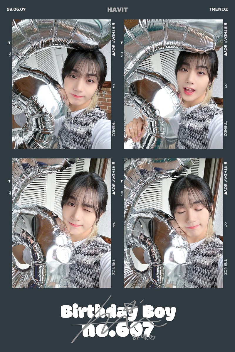 TRENDZ_OFFCL's tweet photo. 𝐁𝐢𝐫𝐭𝐡𝐝𝐚𝐲 𝐁𝐨𝐲
𝐧𝐨.𝟔𝟎𝟕
𝐓𝐑𝐄𝐍𝐃𝐙
𝐇𝐀𝐕𝐈𝐓 

#TRENDZ #트렌드지 #하빛 #HAVIT https://t.co/paM2sJXNdT