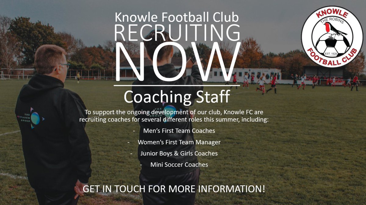 We have opportunities to join our thriving club with coaching roles at all levels from Little Robins U7s all the way to the First Team.  If you think you'd fit the bill for one of our vacancies, drop us a message and let's talk...!