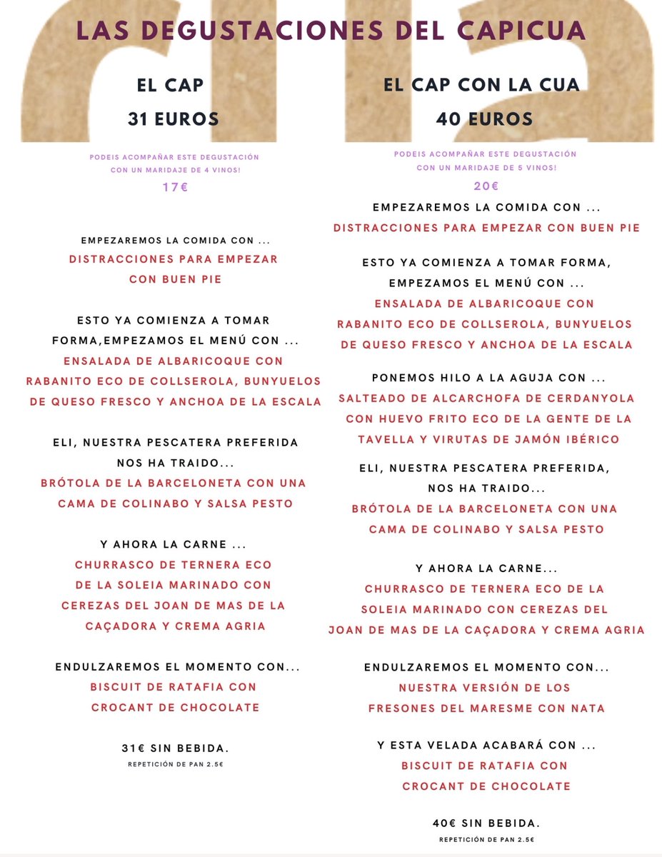 Com esteu passant les primeres calorades de l'any?

Nosaltres amb l'aire acondicionat a tot drap x si ens voleu venir a veure...

I us hem preparat aquest #TastdelCapicua i els dos #Degustacions tant refrescants x fer-la petar una estona...

Que... #FemUnCapicua?