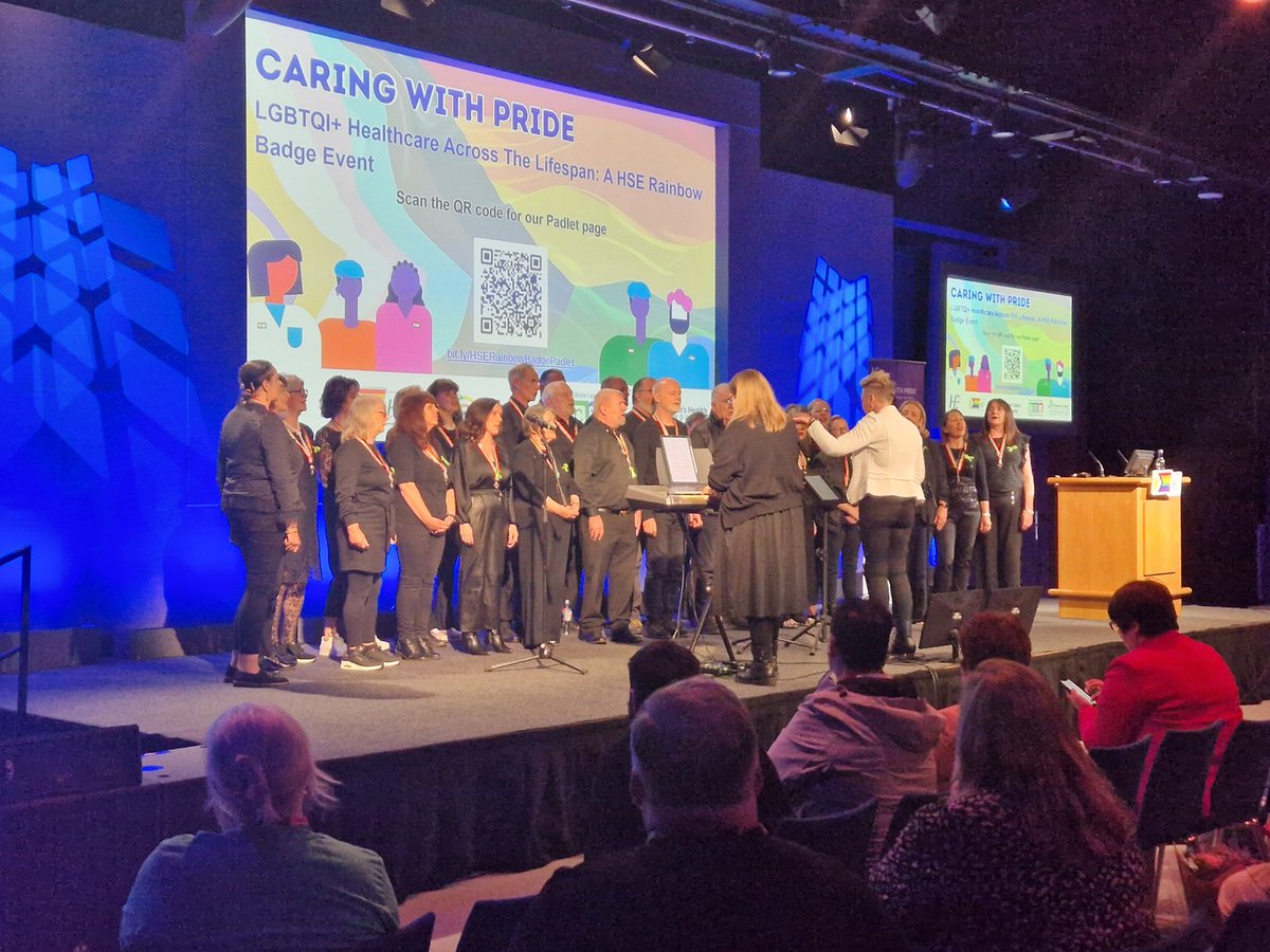 HSE Dublin and Midlands, Health & Wellbeing (@hw_hsedubmid) on Twitter photo Our very own #HSEHarmoniesChoir wrapped up proceedings at the #CaringWithPride conference with a specially selected repertoire for the day. Beautifully delivered by all. Well done 👏
<a href="/LinnDara/">Linn Dara CAMHS (Child & Adolescent Mental Health)</a> <a href="/CHI_Ireland/">Children's Health Ireland</a>
<a href="/CHFIreland/">Children's Health Foundation</a> Our very own #HSEHarmoniesChoir wrapped up proceedings at the #CaringWithPride conference with a specially selected repertoire for the day. Beautifully delivered by all. Well done 👏
<a href="/LinnDara/">Linn Dara CAMHS (Child & Adolescent Mental Health)</a> <a href="/CHI_Ireland/">Children's Health Ireland</a>
<a href="/CHFIreland/">Children's Health Foundation</a>