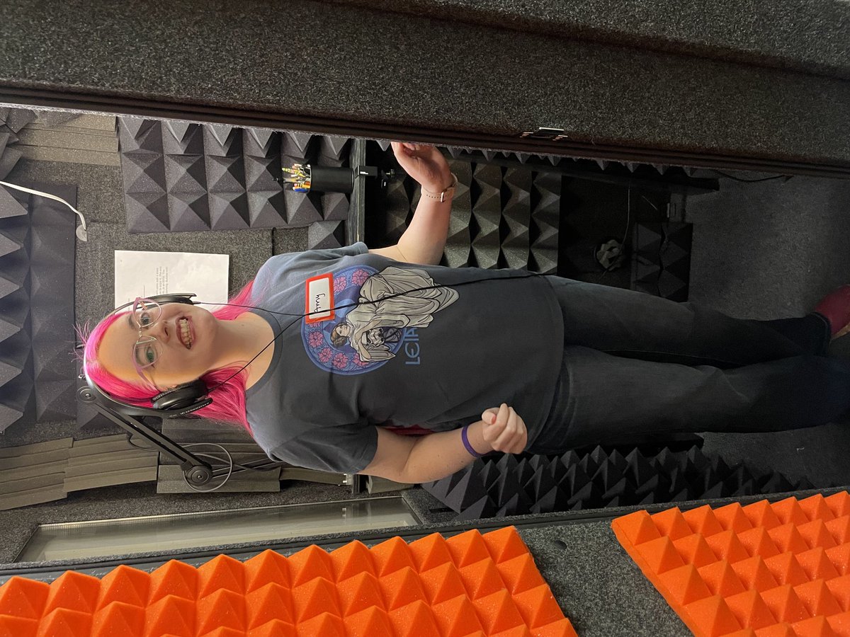 AmyVoiceover's tweet image. On May 18, I attended an Intro to Voiceover workshop at @ATLVOStudio and got to do a bit of recording for my first time in a real live vocal booth, hearing myself on headphones as I recorded, also a first!  Hoping to take more classes w them soon!