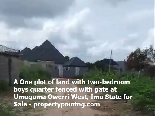 propertypointng's tweet photo. Hot Property for Sale:

One plot of land with two-bedroom boys quarter fenced with gate at Umuguma Owerri West, Imo State for Sale

Price: N15m asking price

#propertypointng #property #owerri #imo #nigeria

https://t.co/nZmppohYxV

https://t.co/K1AXLn9kNq https://t.co/BhJQ4BU85t