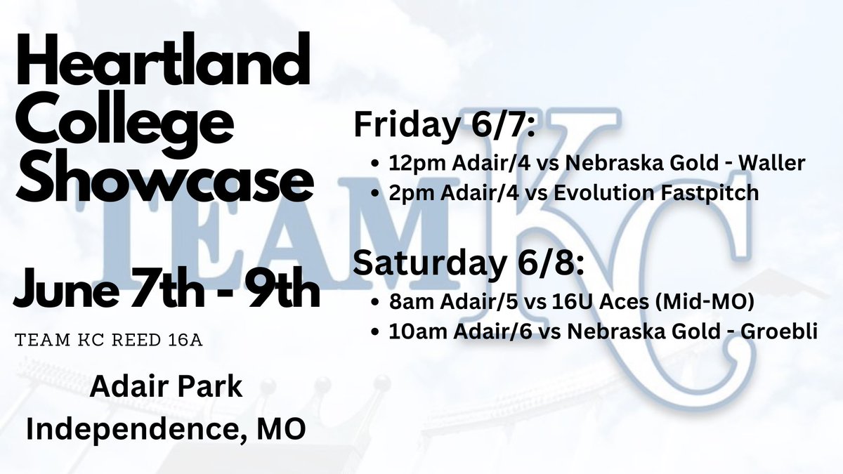 Team KC 16A Reed is ready!!! #coachemupkc