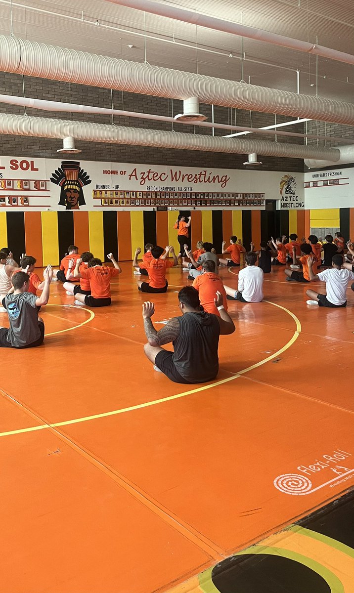 Team Yoga this morning with CDS Yoga instructor Andrea Fazz. Thank you for taking the time to build up our players!