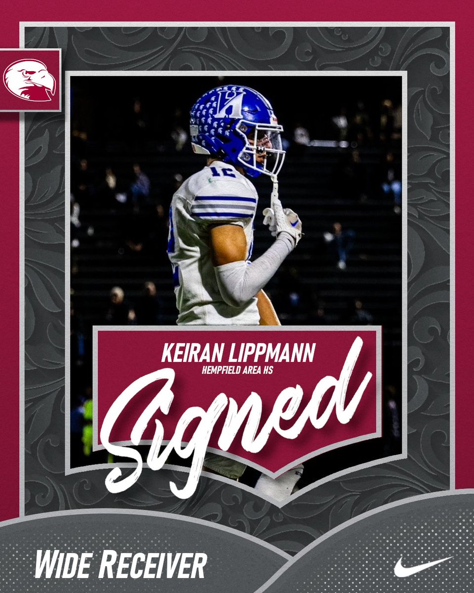 LHU_Football's tweet photo. Haven Nation, please welcome WR Keiran Lippmann from Hempfield Area HS to the #LockedIn family!

#LockedIn🔒🦅 https://t.co/GMWDQtrwAx