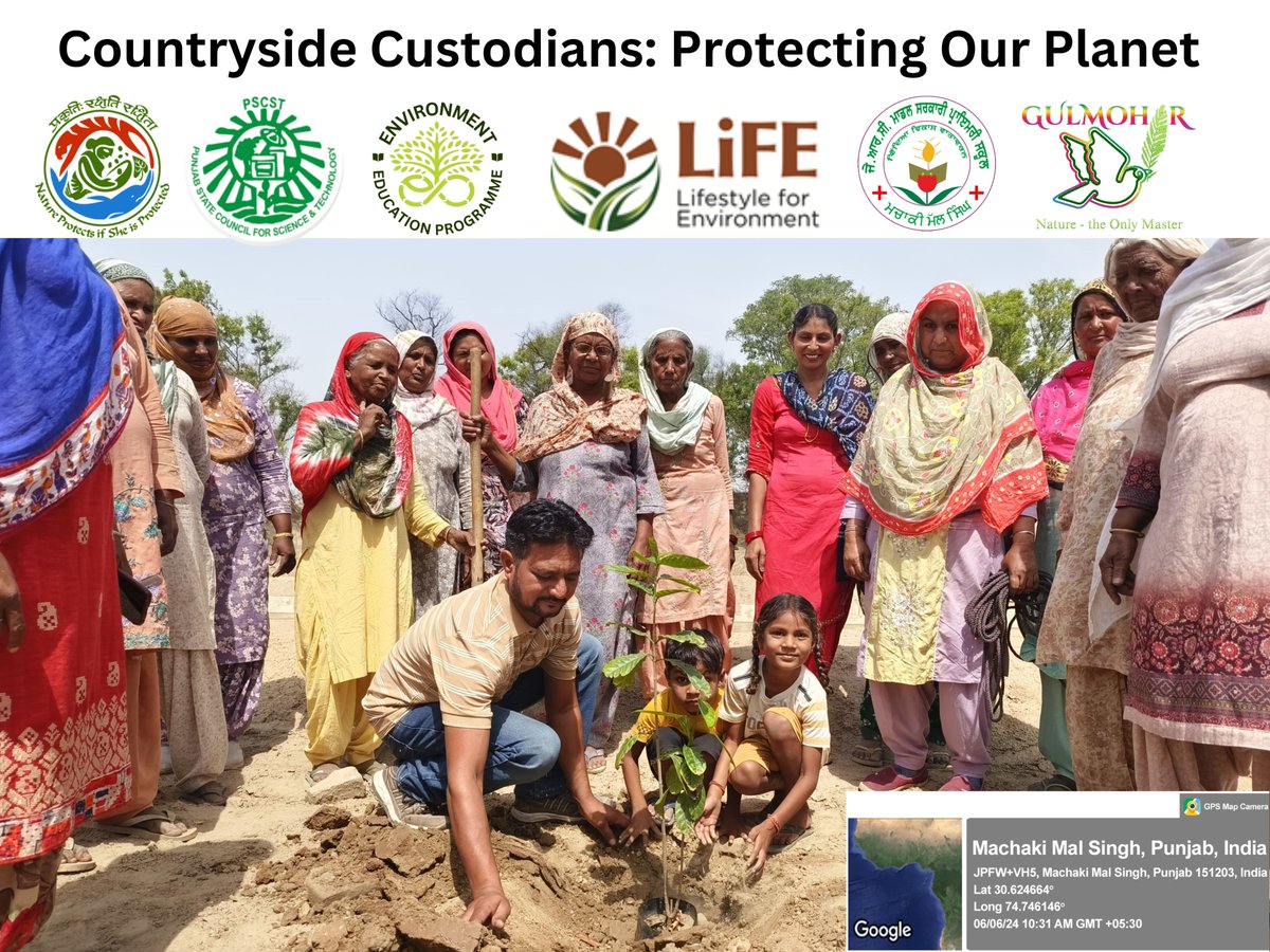 GulmoharEco's tweet photo. Countryside Custodians: Protecting Our Planet-
By participating in a plantation drive with the rural community on World Environment Day, the Gulmohar Eco Club made a big contribution to a greener future. @JKAroraEDPSCST @moefcc @PSCST_GoP @PBB_GoP @KSBathPSCST @GurharminderS https://t.co/jvAai8sEiE
