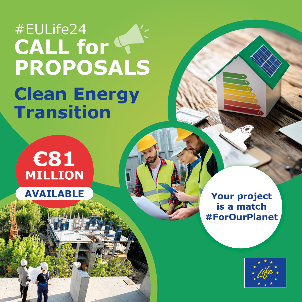 ⚠🟢 New funding opportunities for the #building sector! @cinea_eu has launched the @LIFEprogramme Clean Energy Transition 2024 call for proposals, which involves the #EU_BUILDUP community 👥 The deadline is 19 September. All the info here! 👉 build-up.ec.europa.eu/en/news-and-ev… #EULife24