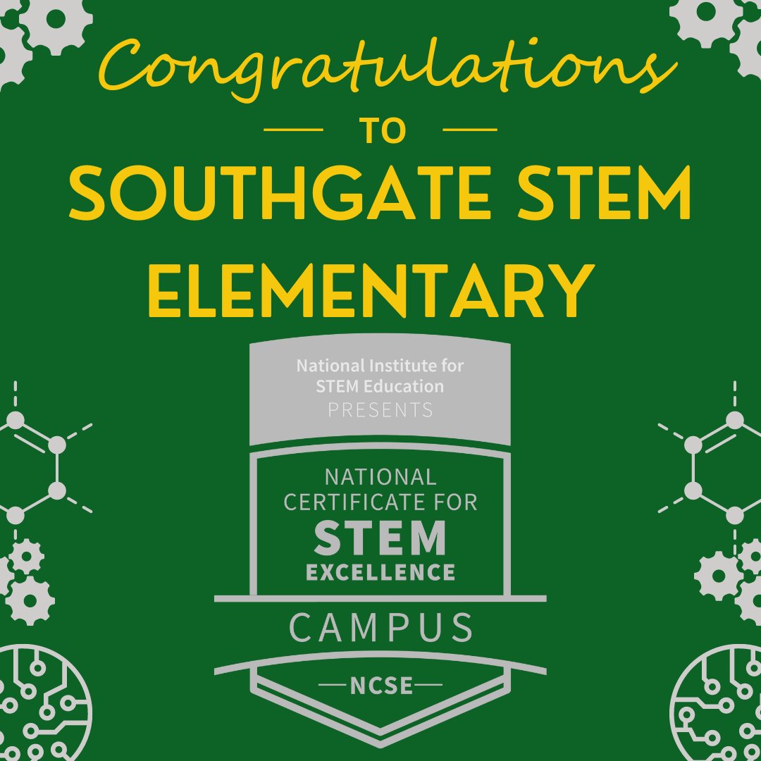 Southgate Elementary (@southgate_gator) on Twitter photo We are EXCITED and PROUD to share we are officially a Nationally Certified STEM Campus! <a href="/NISE_STEM/">NISE</a> <a href="/gisdnews/">Garland ISD</a> <a href="/DigitalGISD/">Garland ISD’s Digital Learning Team</a> <a href="/gisdlearning/">Follow➡️➡️➡️@DigitalGISD</a> <a href="/GISD_CIA/">GISD C&I Department</a> <a href="/KelleyJAndrews/">𝘒𝘦𝘭𝘭𝘦𝘺 𝘈𝘯𝘥𝘳𝘦𝘸𝘴</a> <a href="/MDNeatherlin/">Meredith Neatherlin</a> We are EXCITED and PROUD to share we are officially a Nationally Certified STEM Campus! <a href="/NISE_STEM/">NISE</a> <a href="/gisdnews/">Garland ISD</a> <a href="/DigitalGISD/">Garland ISD’s Digital Learning Team</a> <a href="/gisdlearning/">Follow➡️➡️➡️@DigitalGISD</a> <a href="/GISD_CIA/">GISD C&I Department</a> <a href="/KelleyJAndrews/">𝘒𝘦𝘭𝘭𝘦𝘺 𝘈𝘯𝘥𝘳𝘦𝘸𝘴</a> <a href="/MDNeatherlin/">Meredith Neatherlin</a>