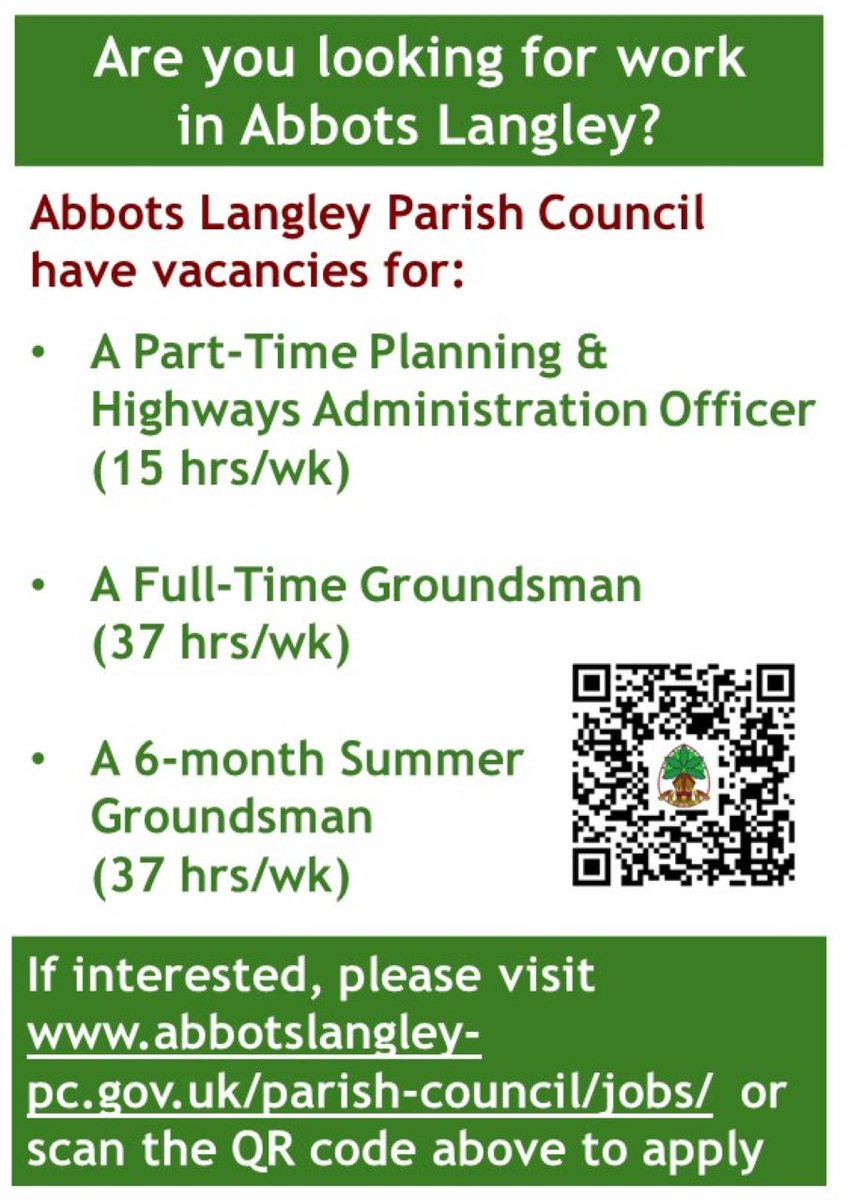 ALPC is hiring! Visit our website or office for more information.