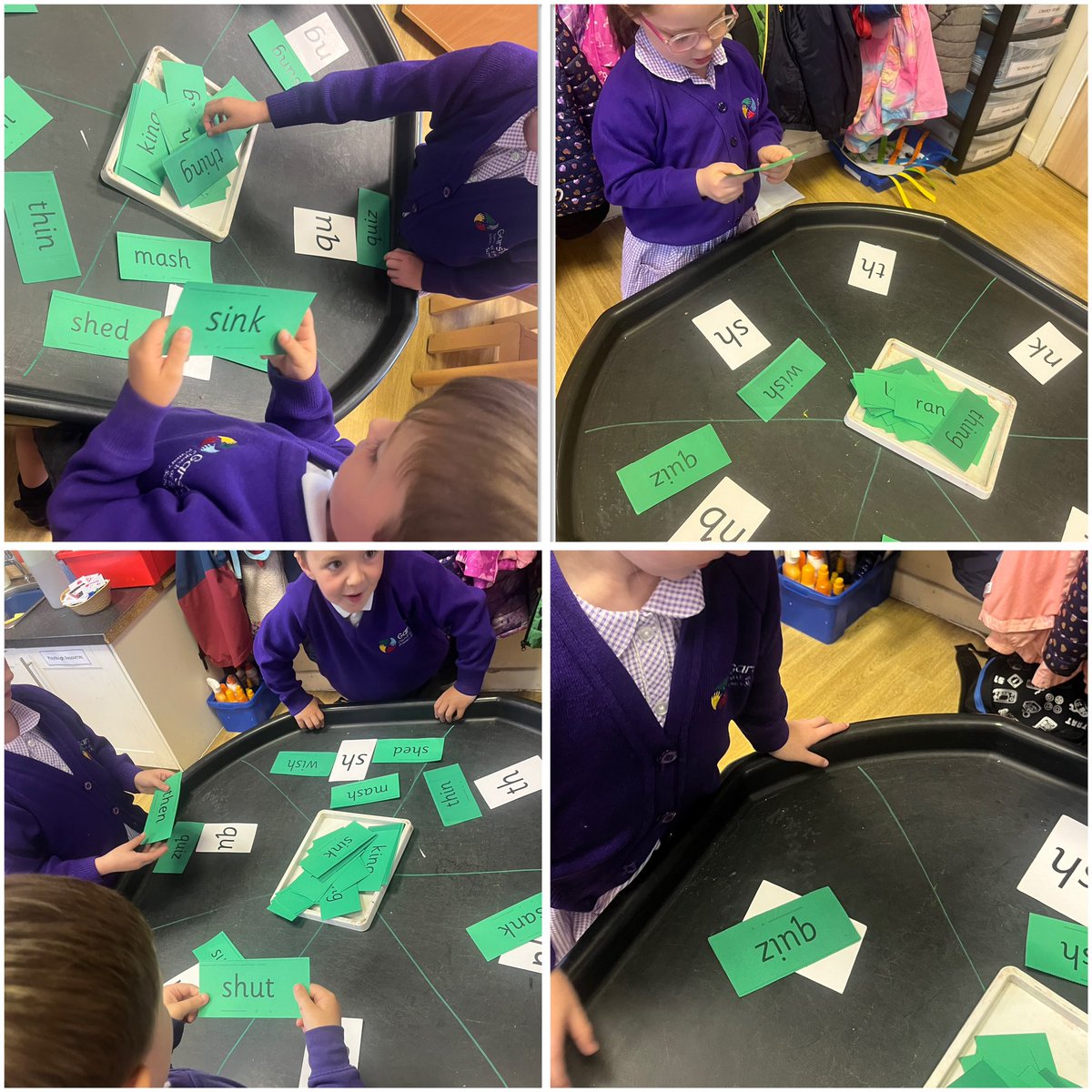 We are continuing to develop our phonics knowledge by identifying the special friends through ‘ Fred Talk’ or ‘Fred In Our Head’ and matching it to the correct card 🐸 this activity has been very popular this week 👏🏻 <a href="/GarstonCE/">GarstonCE</a>