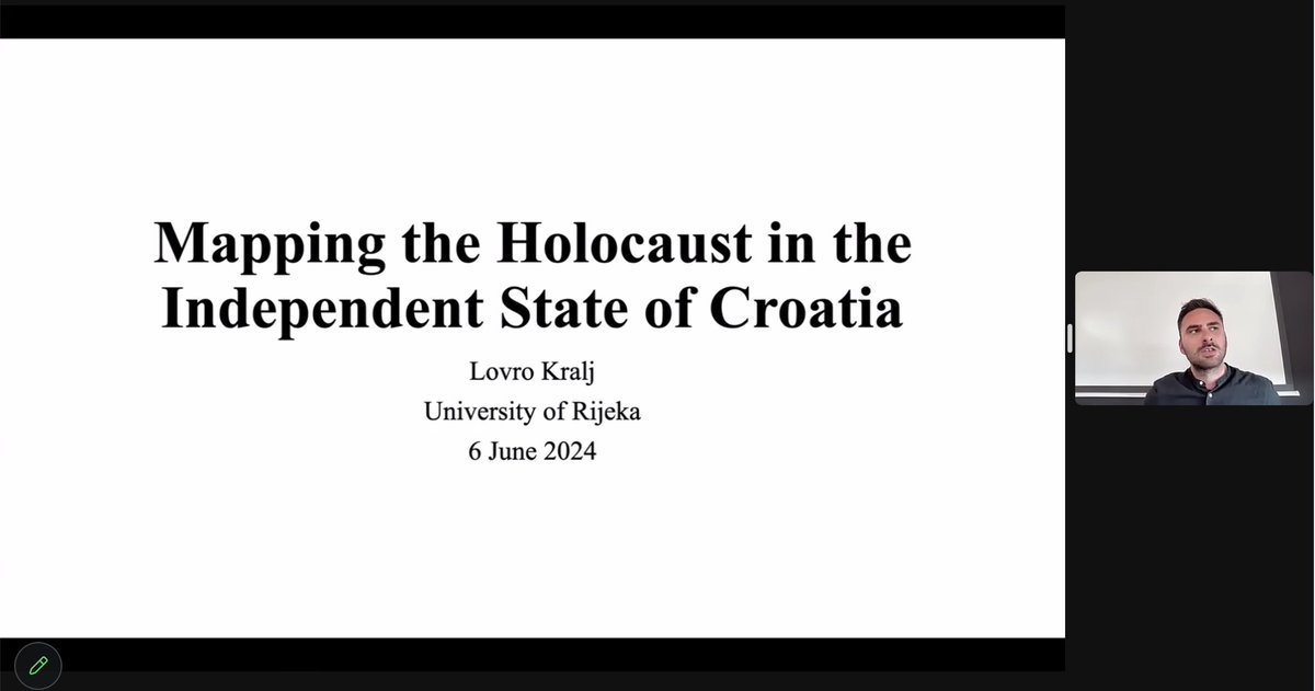 VukusicIva's tweet photo. Upping this (from the talk I've just heard), a great project from Rijeka, by Dr. Lovro Kralj and colleagues about the Holocaust in the Independent State of #Croatia. They're building a teaching tool. #HolocaustStudies #PerpetratorStudies #TeachingHistory #MicroHistory #NDH https://t.co/FLG8byXvat