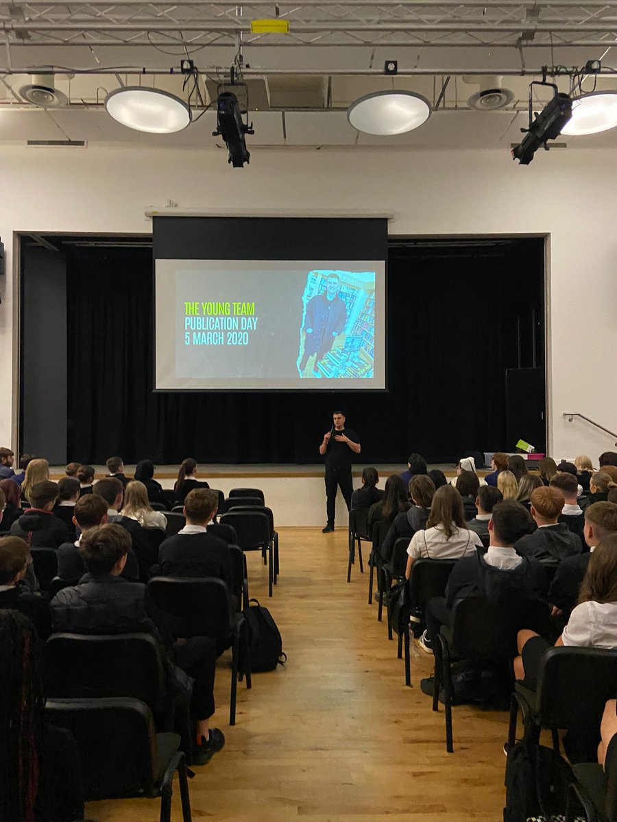 GHS_EnglishDept's tweet photo. We were blown away by today’s fantastic presentation from author Graeme Armstrong to our new S4 cohort. The audience were captivated and moved by his story. We loved every minute @G_Armstrong21 - thank you. #theyoungteam https://t.co/sJ31dSv831