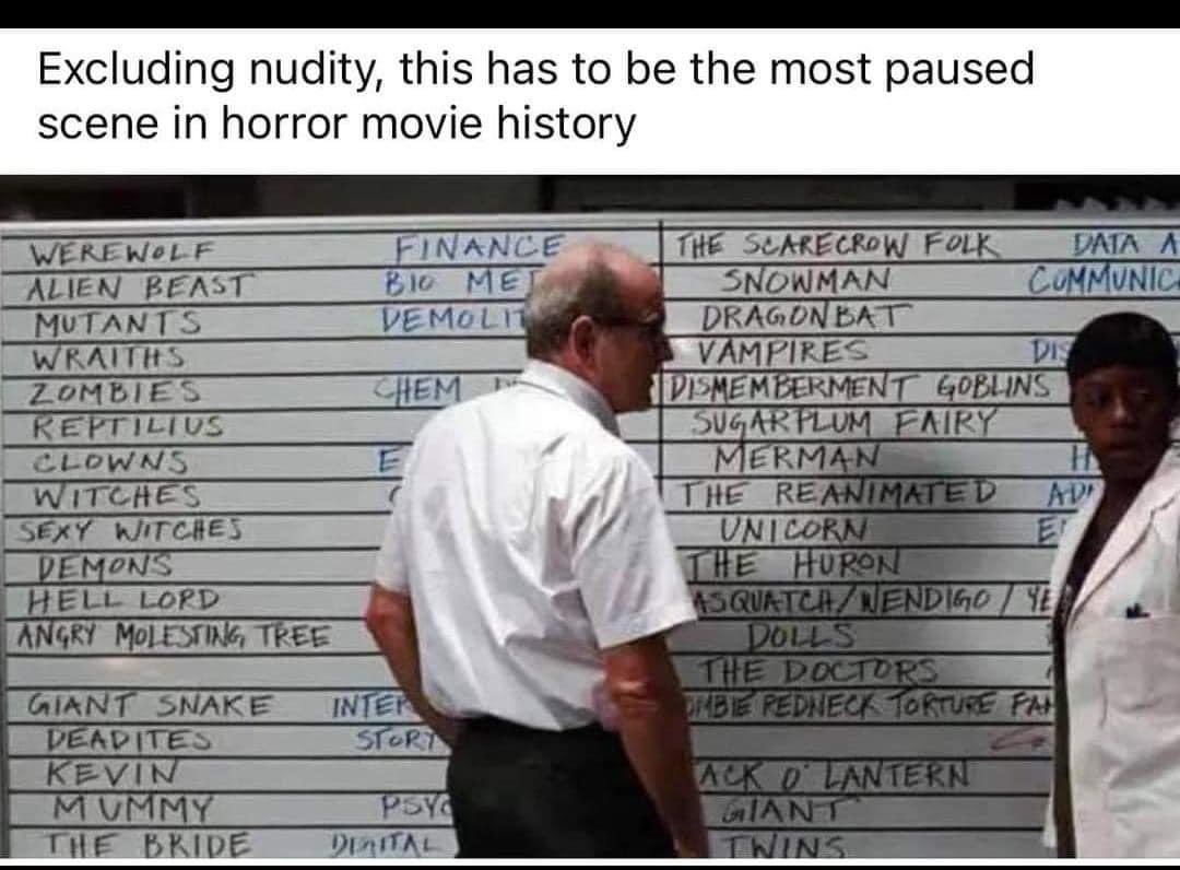 joe_danger's tweet photo. So, outside of Phoebe Cates in the pool in Fast Times At Ridgemont High and Jessica Rabbit’s famous moment from Who Framed Roger Rabbit? #CabinInTheWoods #MetaHorror #Horror https://t.co/SlpY1yPwuV