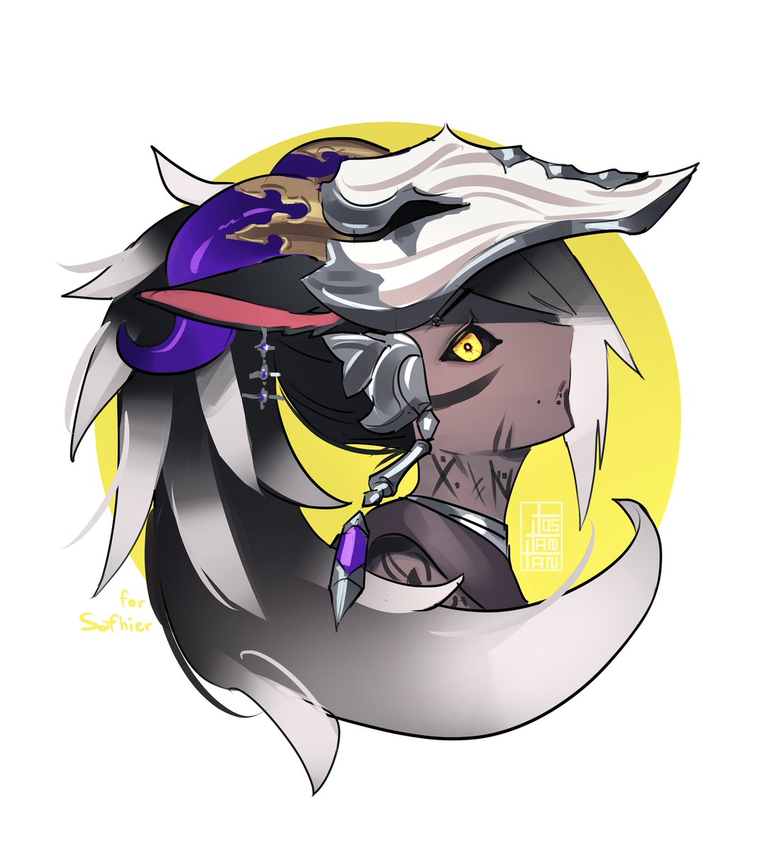 Thank you so much for this incredible piece, <a href="/MiddNight_FFXIV/">Midd Night</a> ! 😍🖤🤯

#Gochuumonffxiv