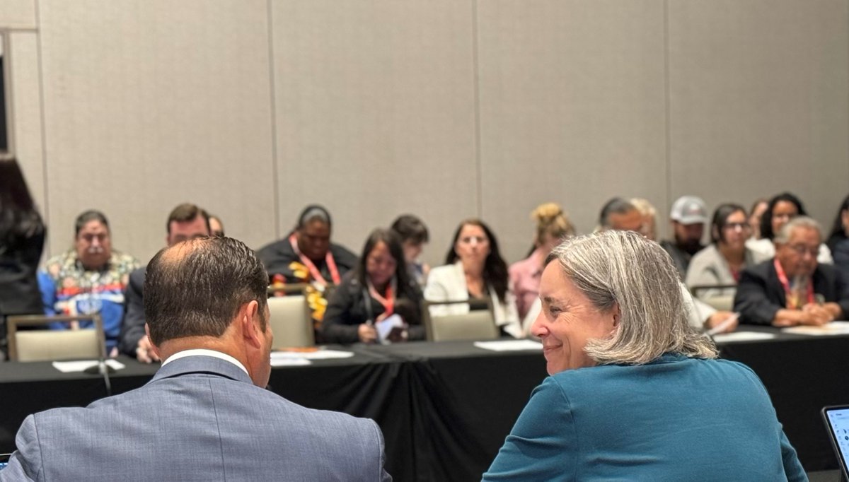 USDA_FNA's tweet photo. Deputy Undersecretary Stacy Dean attended the @NCAI1944 mid-year conference to collaborate with tribal leaders and discuss the importance of partnerships. #FDPIR and #SunPrograms help provide #NutritionSecurity for Tribal communities. https://t.co/1MbYpaH1dZ