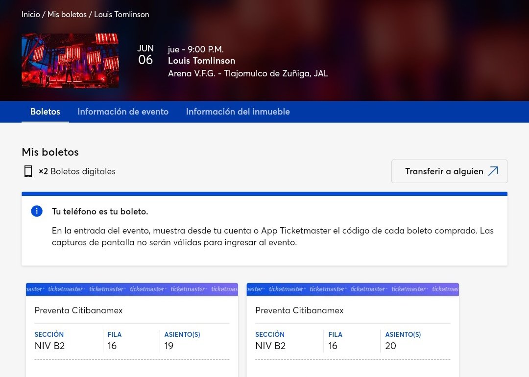 aprvane's tweet image. Vendo boletos para Guadalajara 
En 2000 cada uno 
Los vendo porque encontré mejores lugares
@HLTickets @FITFPromoMXOff  @LTMexicoTour
@LouisMxOficial @LTGuadalajara