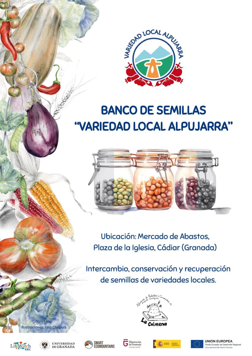 AlpuVariedad's tweet photo. Calendario del Banco de Semillas Variedad Local Alpujarra para el mes de junio:
Días 12, 19 y 26. De 17:30 a 19:30. 🫘 
¡No olvidéis llevar vuestras semillas! https://t.co/9hcS3Ac0Cu