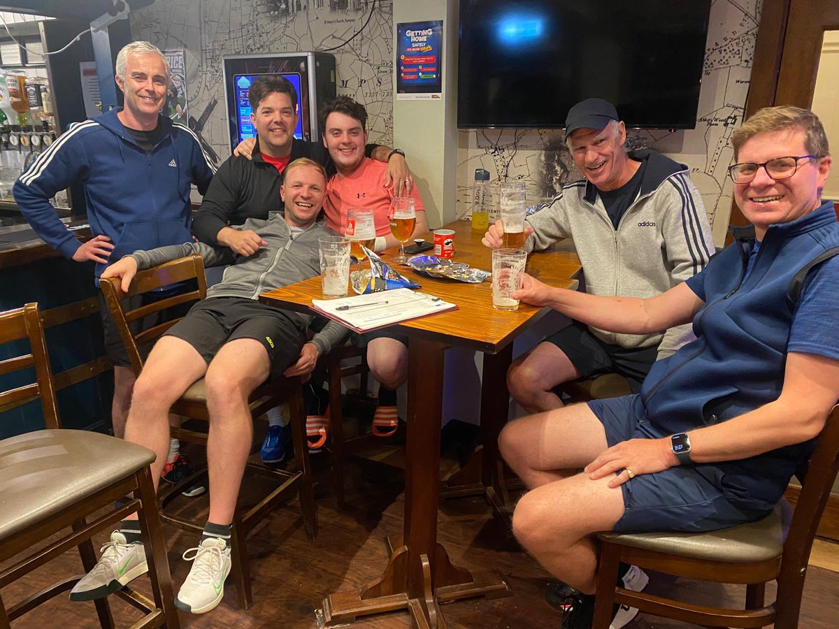 Despite a losing draw at home last night, the <a href="/kempseytennis/">Kempsey Tennis Club</a> B team with high spirits (or pints) after their match!