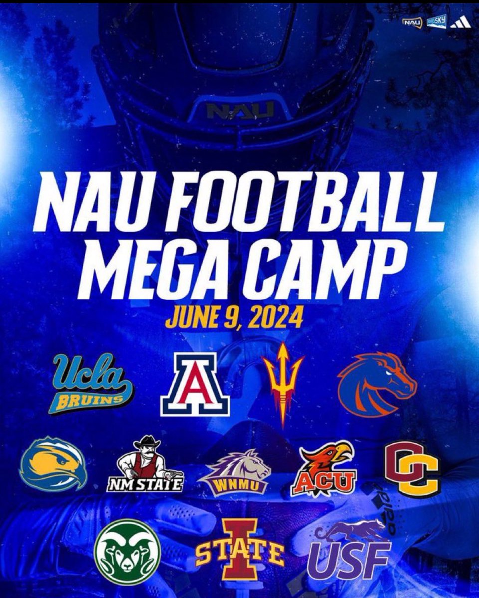 I will be attending the NAU mega camp June 9th!! <a href="/CoachSwanson_/">Terry Swanson</a> <a href="/Husky_Football7/">HamiltonHuskyFootball</a> <a href="/CoachPrince26/">Bayyan Prince</a> <a href="/CoachDixonDBs/">Travis Dixon</a> 
<a href="/sweetfeettrain1/">Ryan Peete</a>