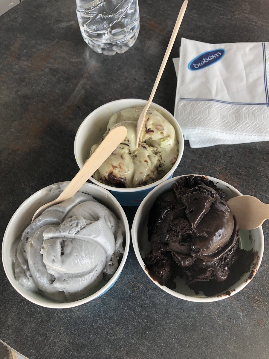 Lovely ice cream with <a href="/skaylong/">shauna</a>
Pistachio,grey vanilla and dark chocolate. Just what you need after a walk in 30 C heat. 🥵🤪